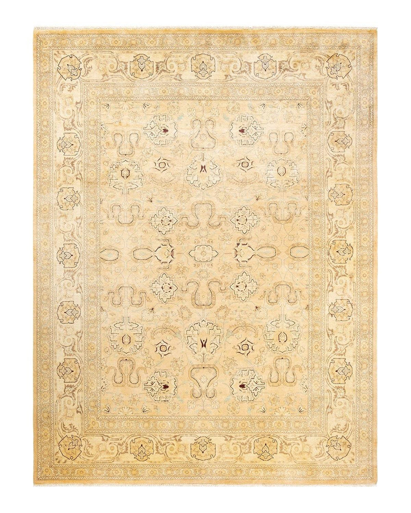 One-of-a-Kind Imported Hand-Knotted Area Rug  - Ivory, 9' 2" x 12' 0" - Modern Rug Importers