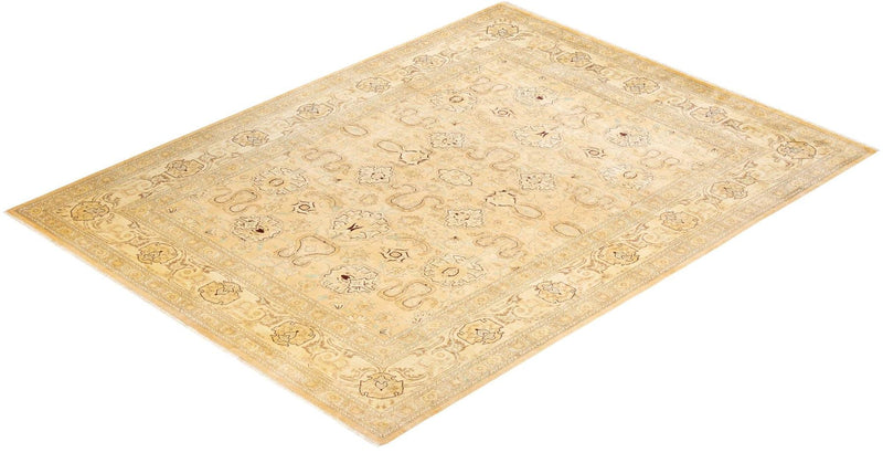 One-of-a-Kind Imported Hand-Knotted Area Rug  - Ivory, 9' 2" x 12' 0" - Modern Rug Importers