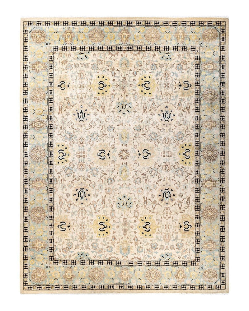 One-of-a-Kind Imported Hand-Knotted Area Rug  - Ivory, 9' 2" x 12' 3" - Modern Rug Importers