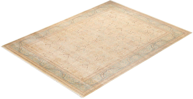 One-of-a-Kind Imported Hand-Knotted Area Rug  - Ivory, 9' 4" x 12' 4" - Modern Rug Importers