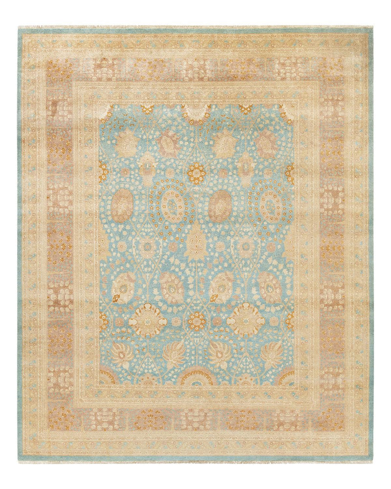 One-of-a-Kind Imported Hand-knotted Area Rug  - Light Blue, 8' 4" x 10' 0" - Modern Rug Importers