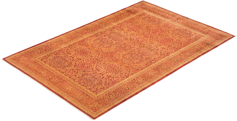 One-of-a-Kind Imported Hand-knotted Area Rug  - Orange, 5' 2" x 7' 8" - Modern Rug Importers