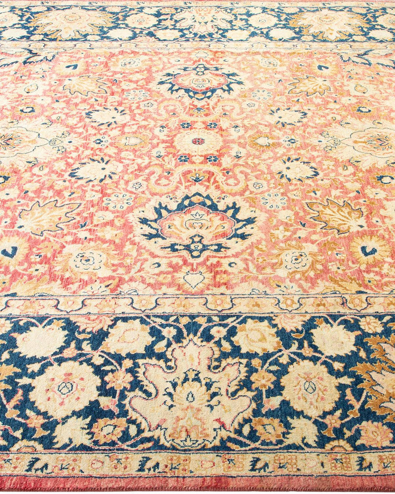 One-of-a-Kind Imported Hand-Knotted Area Rug  - Orange, 6' 2" x 9' 1" - Modern Rug Importers