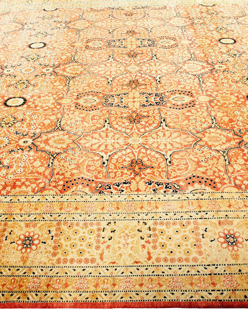 One-of-a-Kind Imported Hand-Knotted Area Rug  - Orange, 8' 0" x 10' 2" - Modern Rug Importers