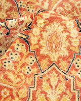 One-of-a-Kind Imported Hand-Knotted Area Rug  - Orange, 8' 0" x 10' 2" - Modern Rug Importers