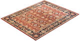 One-of-a-Kind Imported Hand-Knotted Area Rug  - Orange, 8' 0" x 9' 10" - Modern Rug Importers