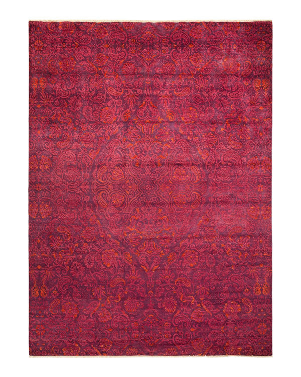 One-of-a-Kind Imported Hand-knotted Area Rug  - Purple, 8' 10" x 12' 1" - Modern Rug Importers