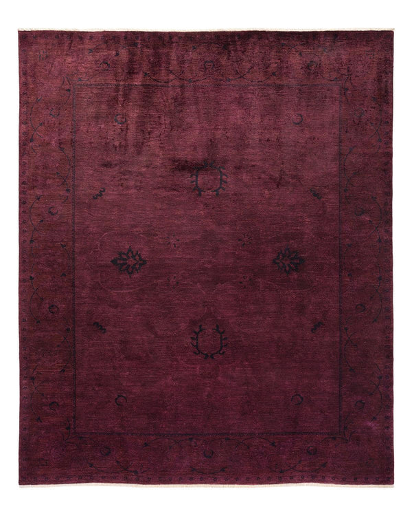 One-of-a-Kind Imported Hand-knotted Area Rug  - Purple, 9' 2" x 11' 8" - Modern Rug Importers