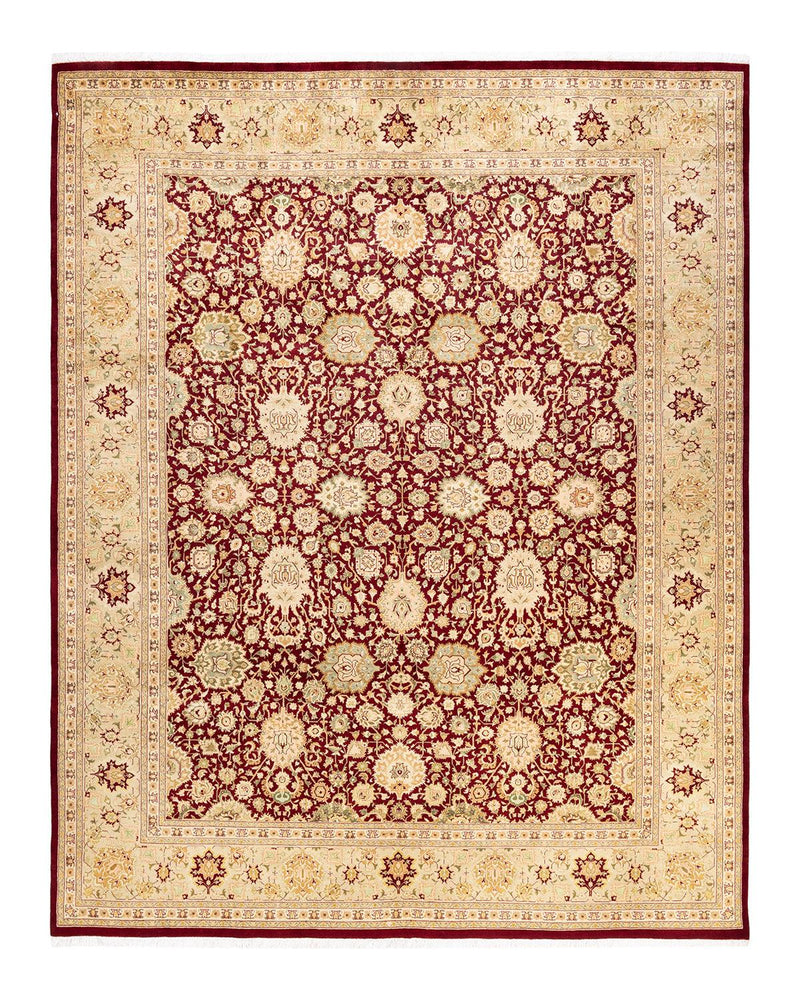 One-of-a-Kind Imported Hand-Knotted Area Rug  - Red, 8' 2" x 10' 2" - Modern Rug Importers