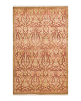 One-of-a-Kind Imported Hand-knotted Area Rug  - Yellow, 4' 2" x 6' 7" - Modern Rug Importers