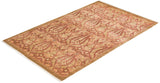 One-of-a-Kind Imported Hand-knotted Area Rug  - Yellow, 4' 2" x 6' 7" - Modern Rug Importers