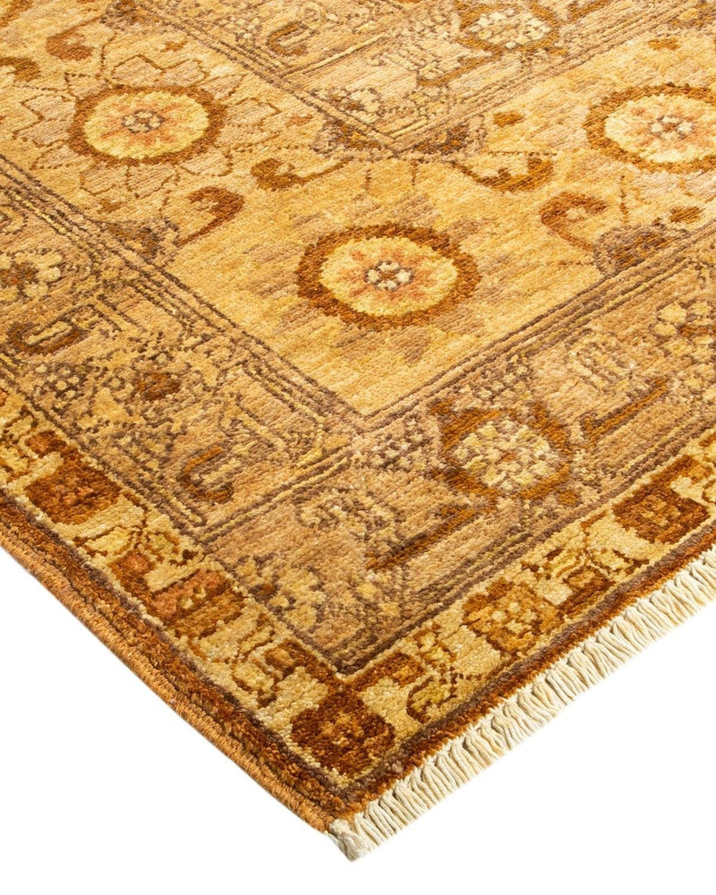 One-of-a-Kind Imported Hand-Knotted Area Rug  - Yellow, 9' 1" x 11' 9" - Modern Rug Importers