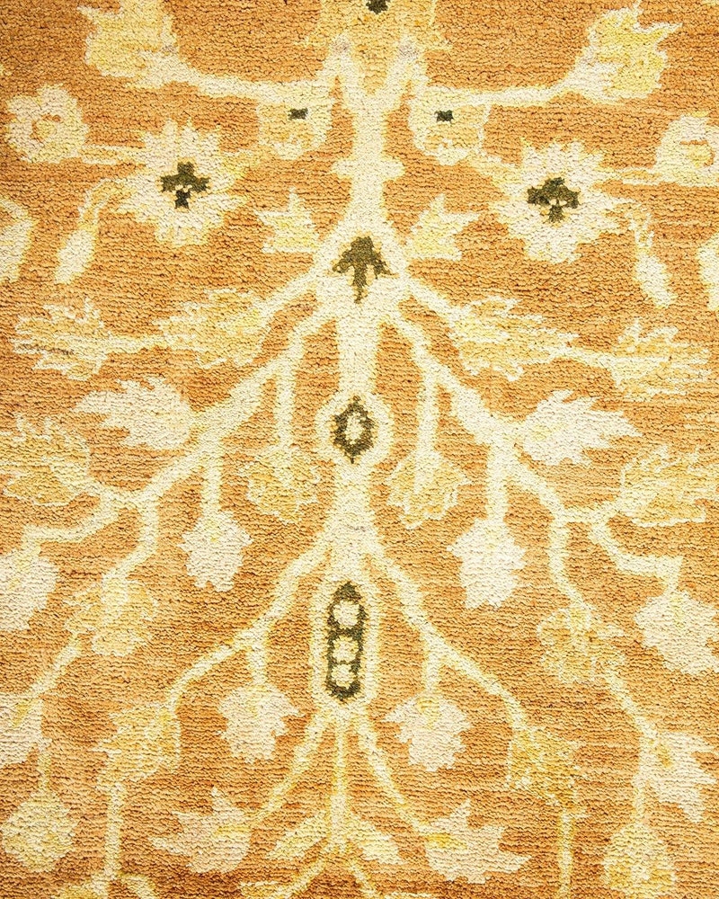 One-of-a-Kind Imported Hand-Knotted Area Rug  - Yellow, 9' 2" x 11' 8" - Modern Rug Importers