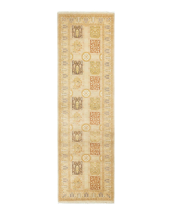 One-of-a-Kind Imported Hand-knotted Runner Rug  - Ivory, 3' 1" x 10' 3" - Modern Rug Importers