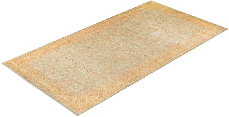 One-of-a-Kind Imported Hand-knotted Runner Rug  - Light Blue, 9' 3" x 18' 2" - Modern Rug Importers