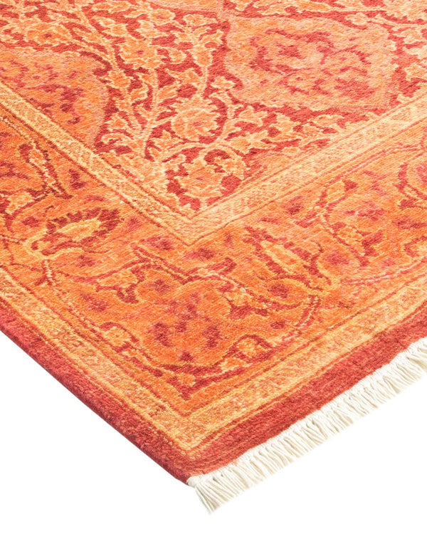 One-of-a-Kind Imported Hand-knotted Runner Rug  - Orange, 2' 6" x 9' 7" - Modern Rug Importers