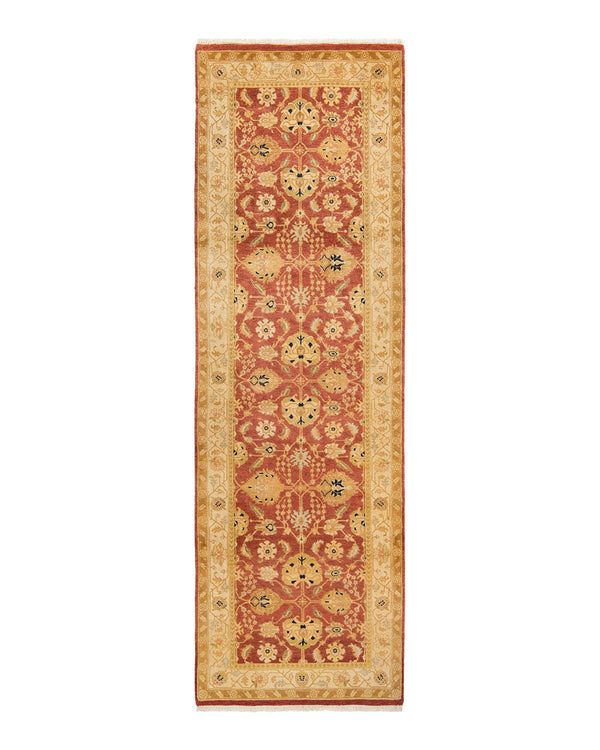 One-of-a-Kind Imported Hand-knotted Runner Rug  - Orange, 3' 0" x 9' 10" - Modern Rug Importers