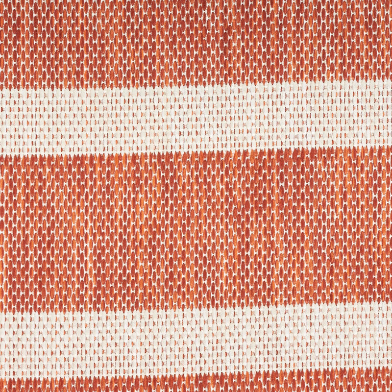 Nourison Positano POS03 Terracotta Ivory Modern Rug