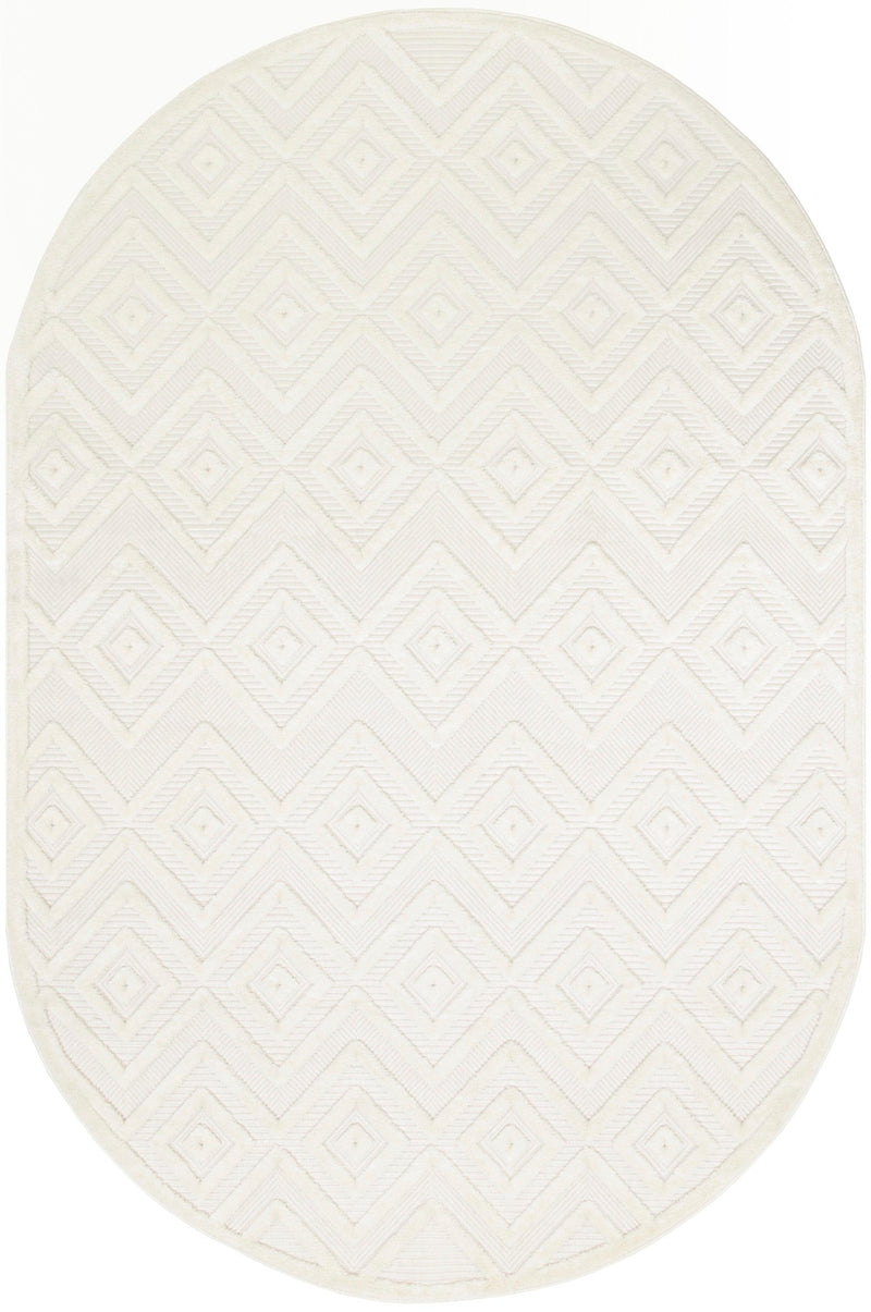 Nourison Versatile NRV01 Ivory White Modern Rug