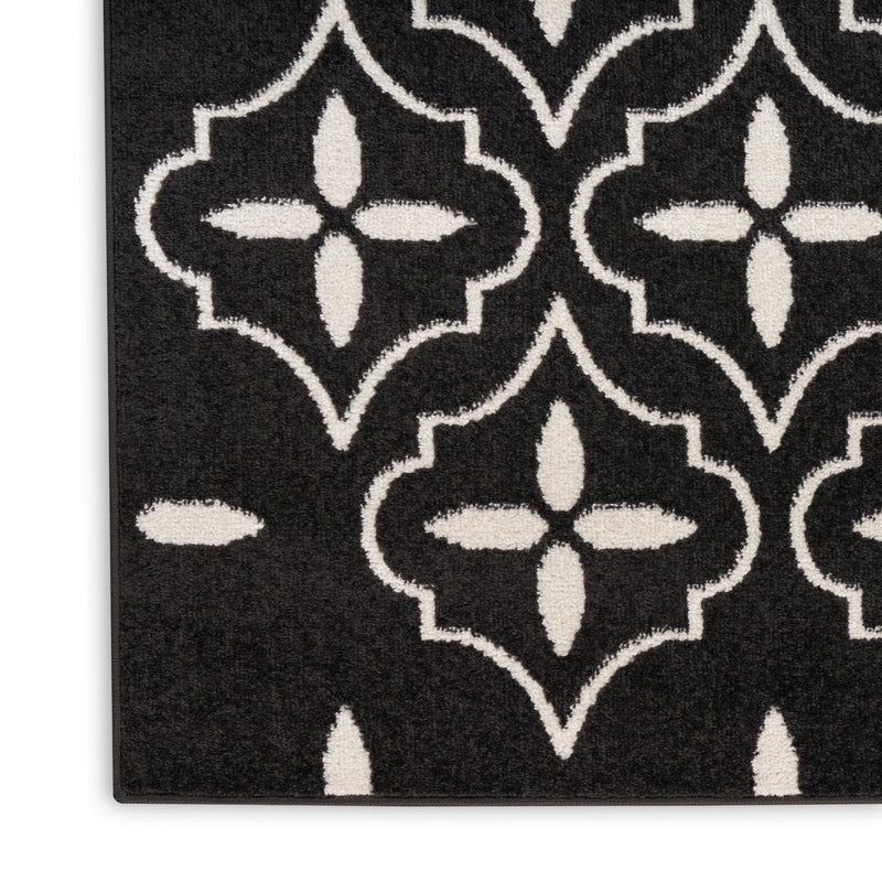 Nourison Nourison Essentials NRE04 Black Ivory Modern Rug