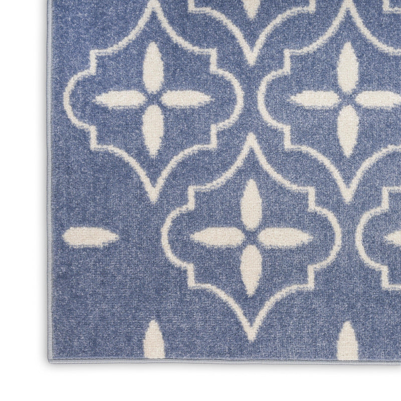 Nourison Nourison Essentials NRE04 Blue Ivory Modern Rug