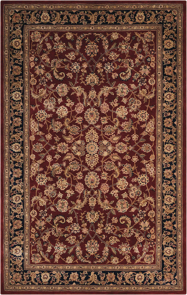 N N 2000 Burgundy Traditional Indoor Rug