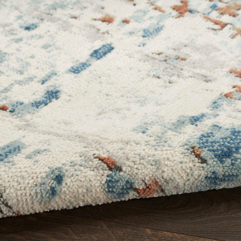 Nourison Quarry QUA01 Beige Blue Rust Modern Indoor Rug