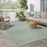 Nourison Positano POS02 Blue Green Modern Rug