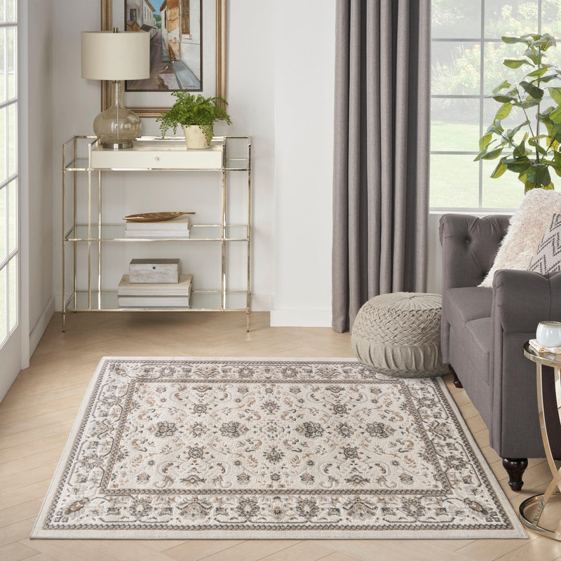 Nourison Serenity Home SRH02 Ivory Mocha Vintage Indoor Rug