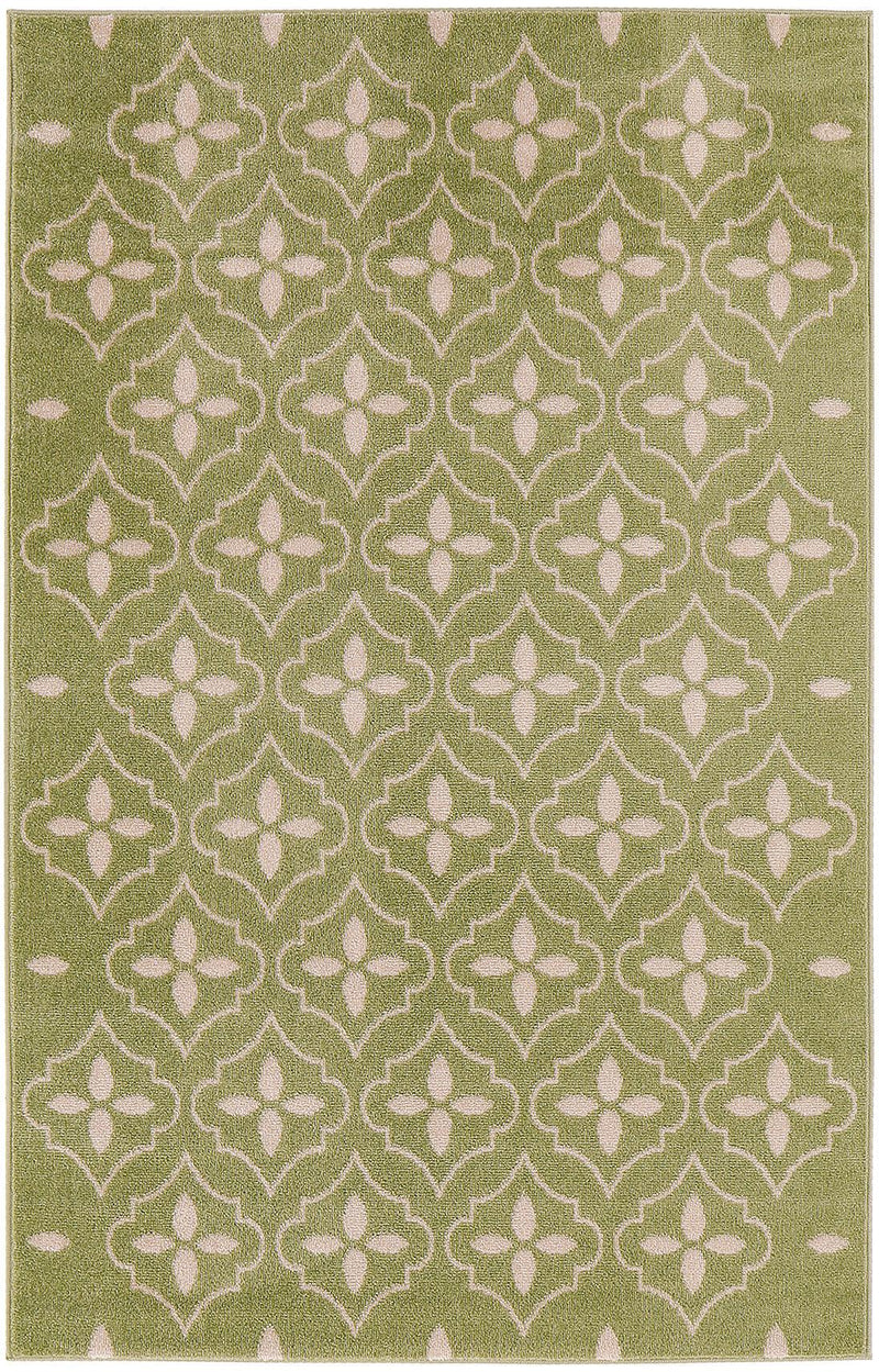 Nourison Nourison Essentials NRE04 Green Ivory Modern Rug