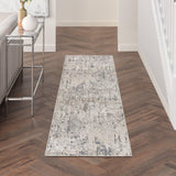 Nourison Quarry QUA01 Ivory Blue Grey Modern Indoor Rug