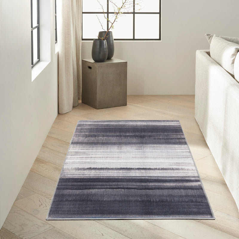 Calvin Klein Launder CK031 Ivory Black Modern Indoor Rug