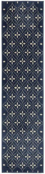 Nourison Nourison Essentials NRE04 Navy Ivory Modern Rug