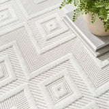 Nourison Versatile NRV01 Ivory White Modern Rug