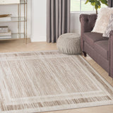 Nourison Serenity Home SRH07 Mocha Ivory Modern Indoor Rug