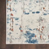 Nourison Quarry QUA01 Beige Blue Rust Modern Indoor Rug