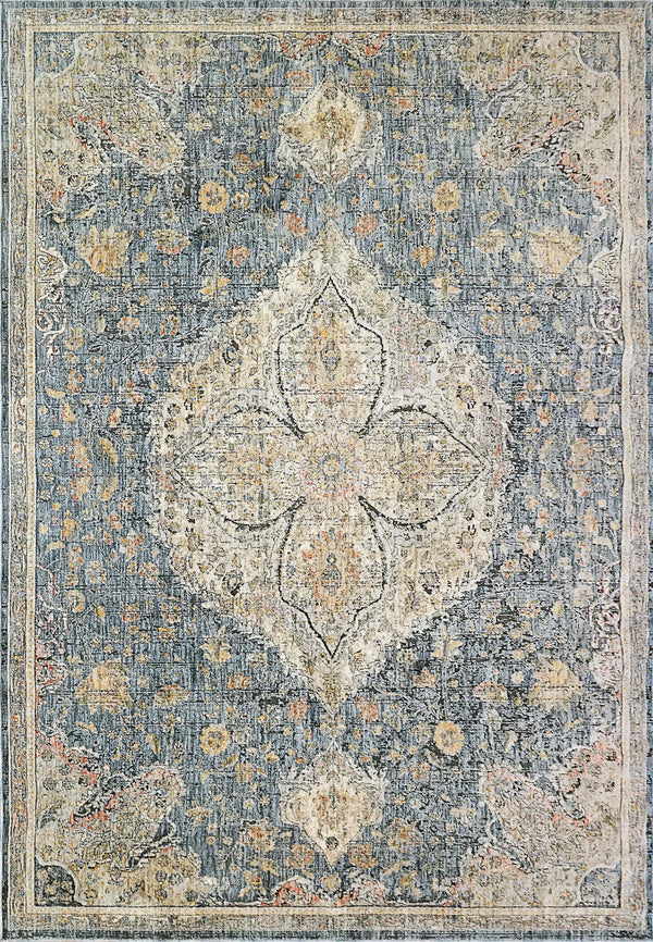 SAVOY 3576-599 DENIM/MULTI - Modern Rug Importers