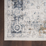 Nourison Astra Machine Washable ASW16 Ivory Blue Vintage Indoor Rug