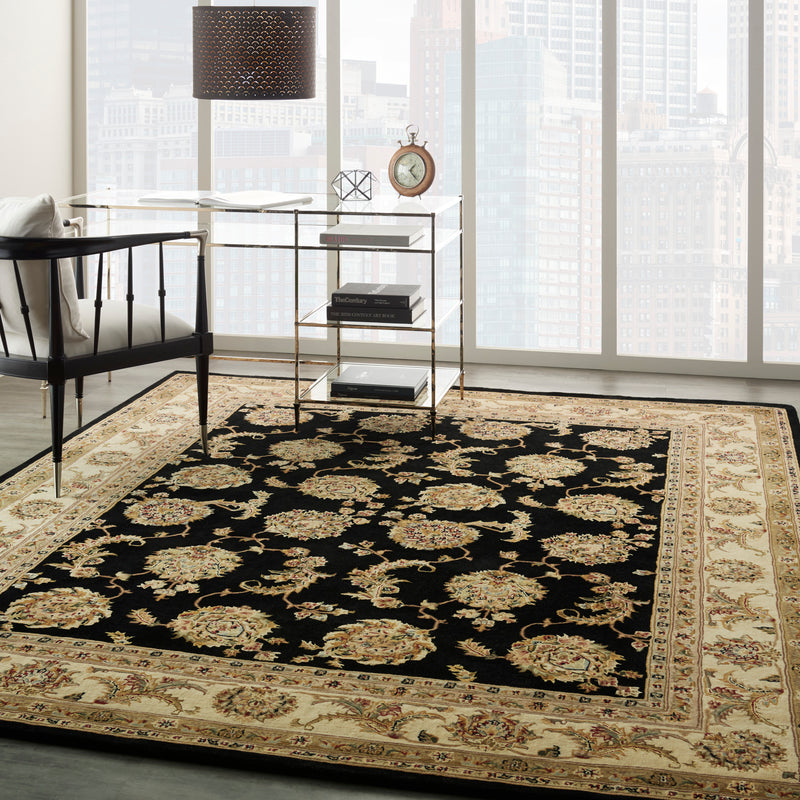 N N 2000 Black Traditional Indoor Rug