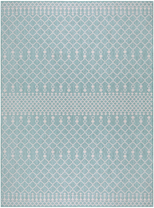 Nourison Positano POS02 Aqua Modern Rug