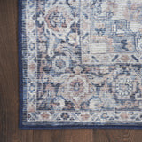 Nicole Curtis SR101 Machine Washable Series Ivory Navy Vintage Indoor Rug