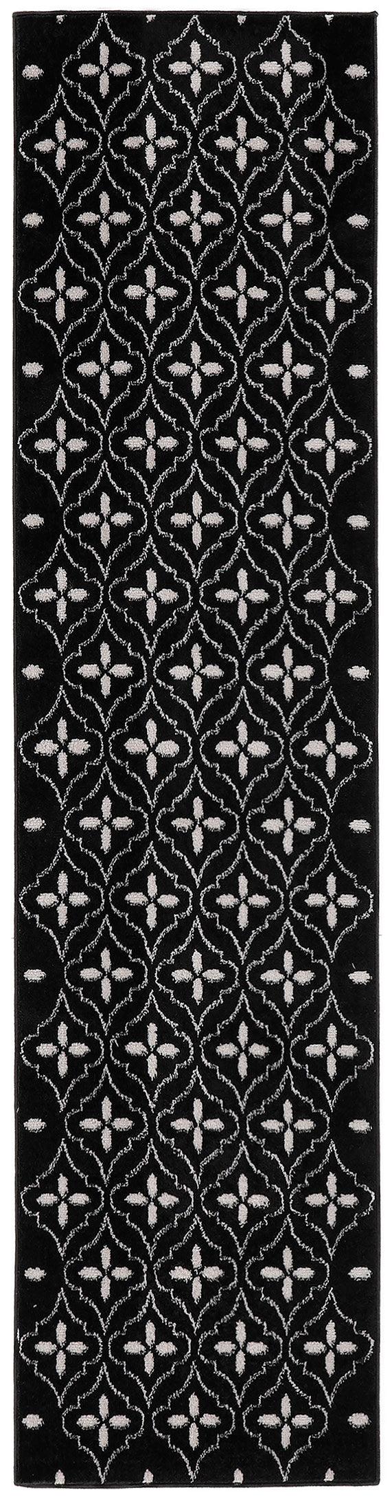 Nourison Nourison Essentials NRE04 Black Ivory Modern Rug