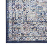 Nicole Curtis SR101 Machine Washable Series Ivory Navy Vintage Indoor Rug