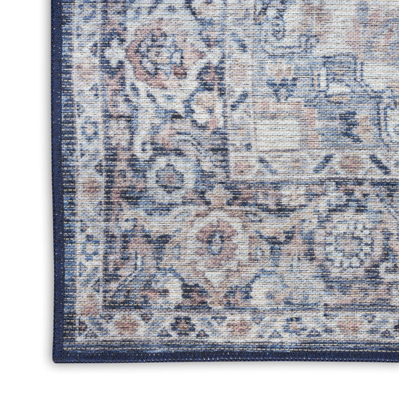 Nicole Curtis SR101 Machine Washable Series Ivory Navy Vintage Indoor Rug