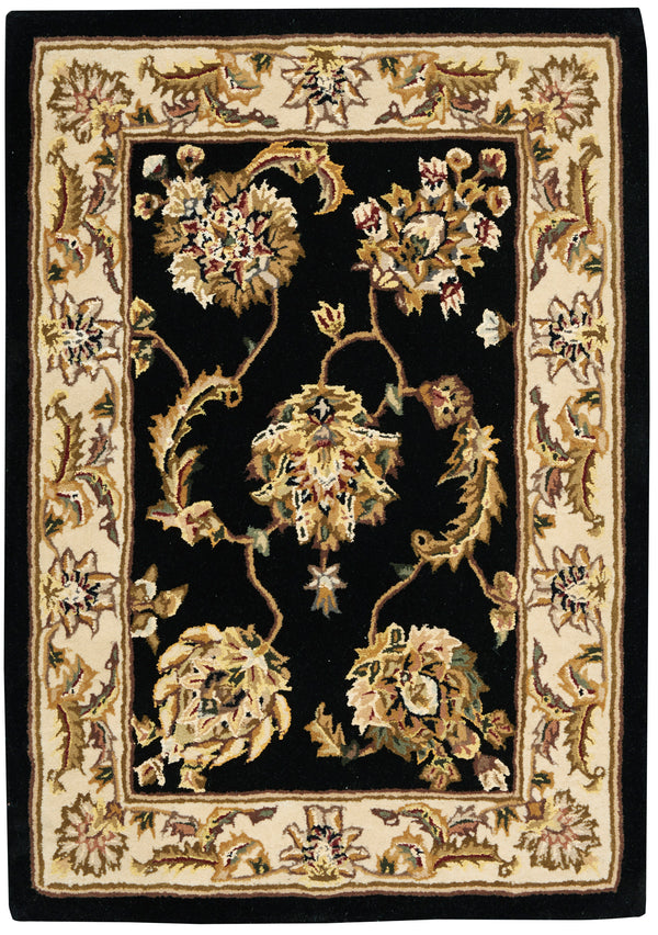 N N 2000 Black Traditional Indoor Rug