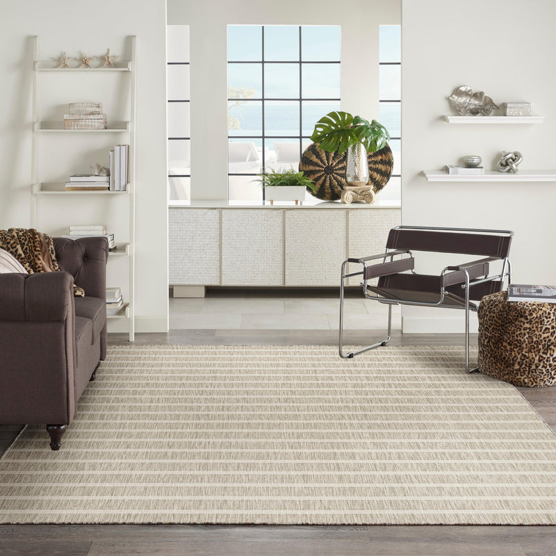 Nourison Positano POS03 Grey Ivory Modern Rug