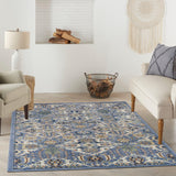 Nourison Home ALR03 Allur Light Blue Bohemian Indoor Rug