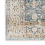 Nourison Astra Machine Washable ASW11 Silver Blue Vintage Indoor Rug