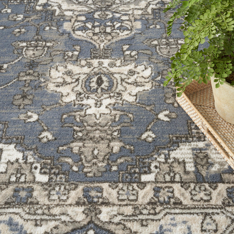 Nourison Quarry QUA05 Blue Vintage Indoor Rug