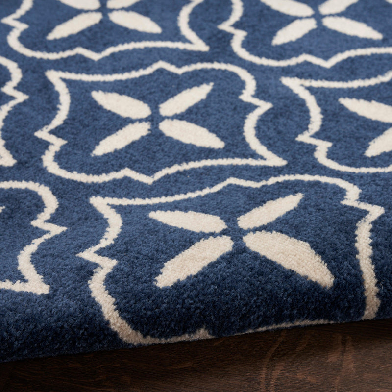 Nourison Nourison Essentials NRE04 Navy Ivory Modern Rug